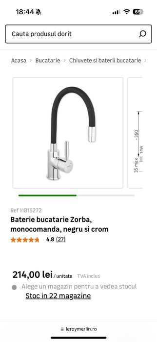 Vand baterie noua pentru bucatarie