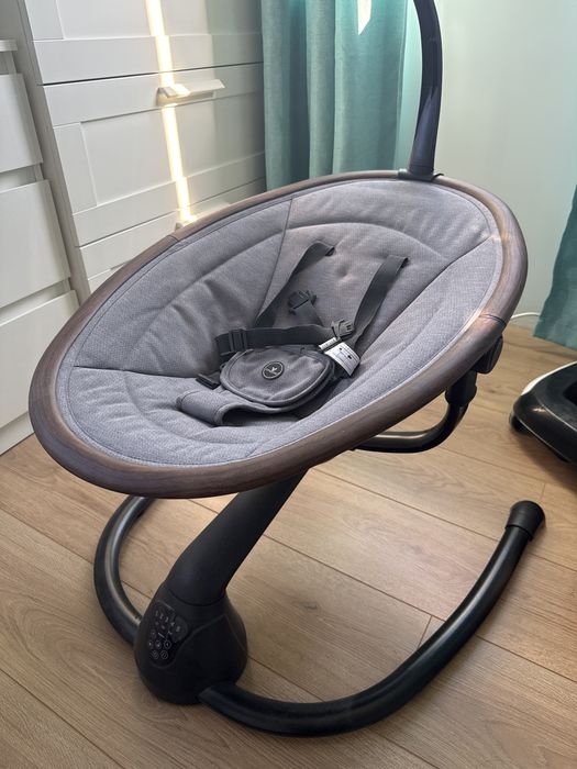 CANGAROO Електрическа люлка - шезлонг CLOUD PREMIUM ТЪМНО СИВА