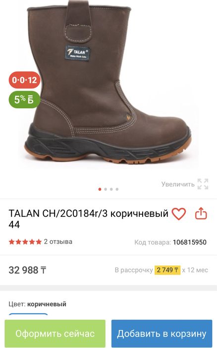 Спец сапоги talan