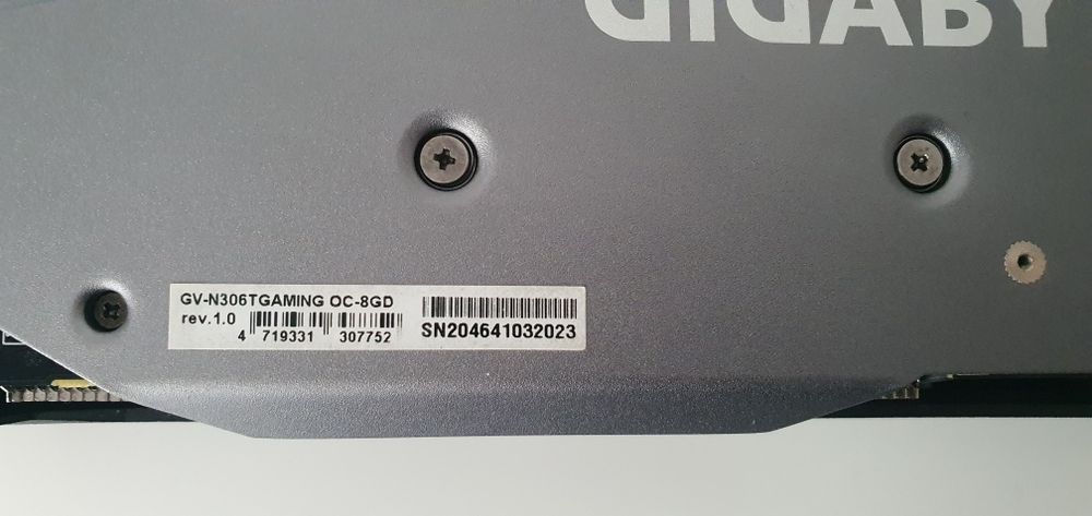 RTX 3060TI 8GB Gigabyte OC
