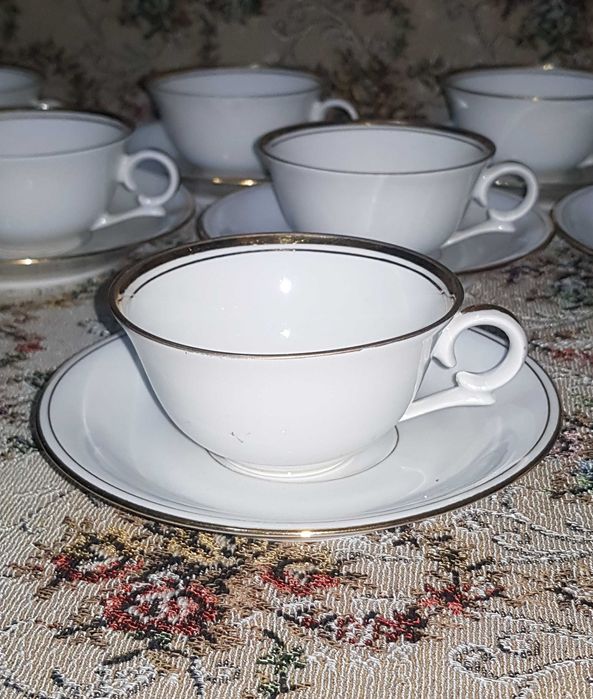 Старинен порцеланов сервиз за кафе- Франция
