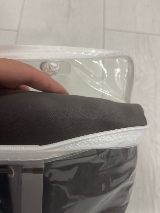 Готово сиво перде с халки