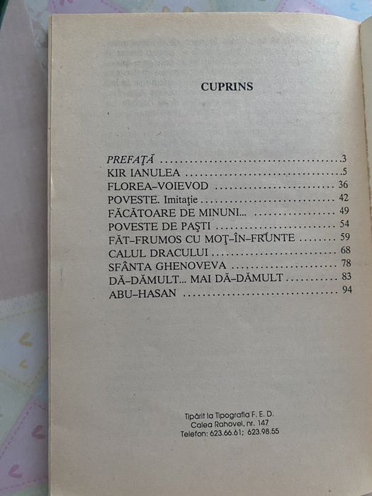 I.L. Caragiale- Kir Ianuela-Povești, 1994