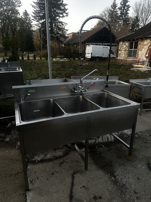 Мивка неръждаема стомана 3 корита