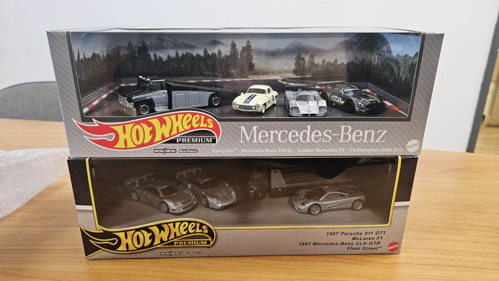 Hot wheels Mercedes Porsche диорама Premium колички