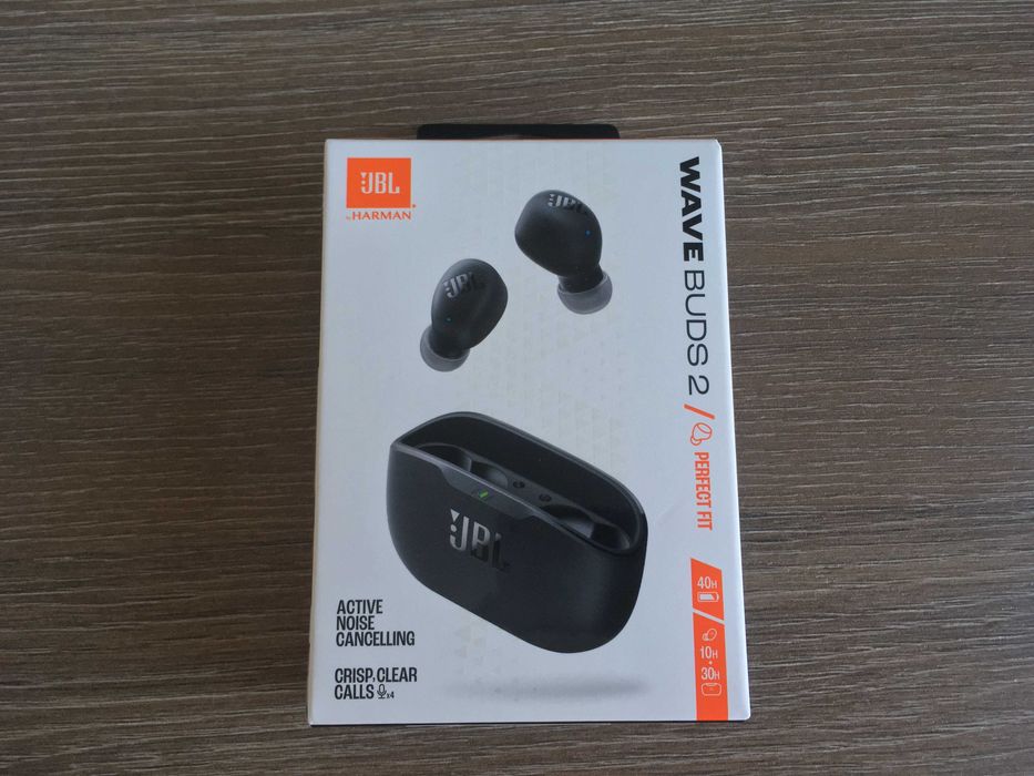 casti wireless JBL Wave Buds 2, ANC, noi sigilate, garantie 2 ani