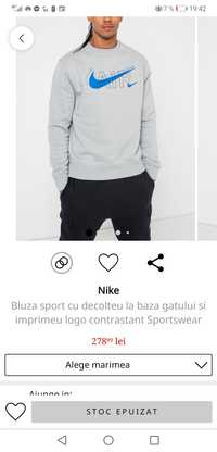 Bluza sport Nike barbati, mânecă lunga.