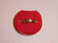 INEL AUR 18K + 1 Diamant = 0.05ct. - De logodna - Vintage - 3.4g. !