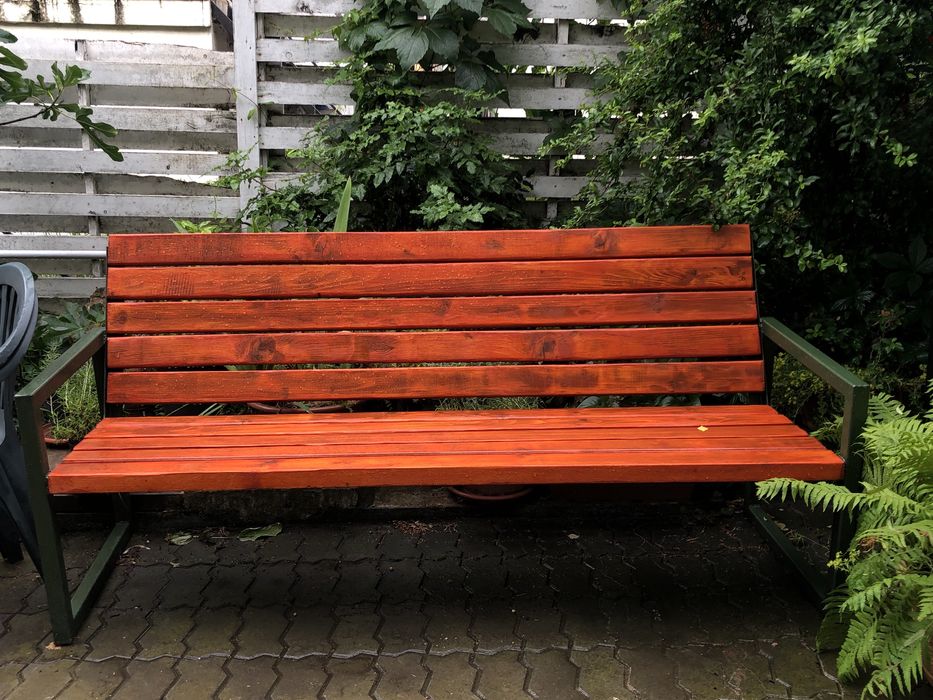 Banca de gradina din lemn facuta manual