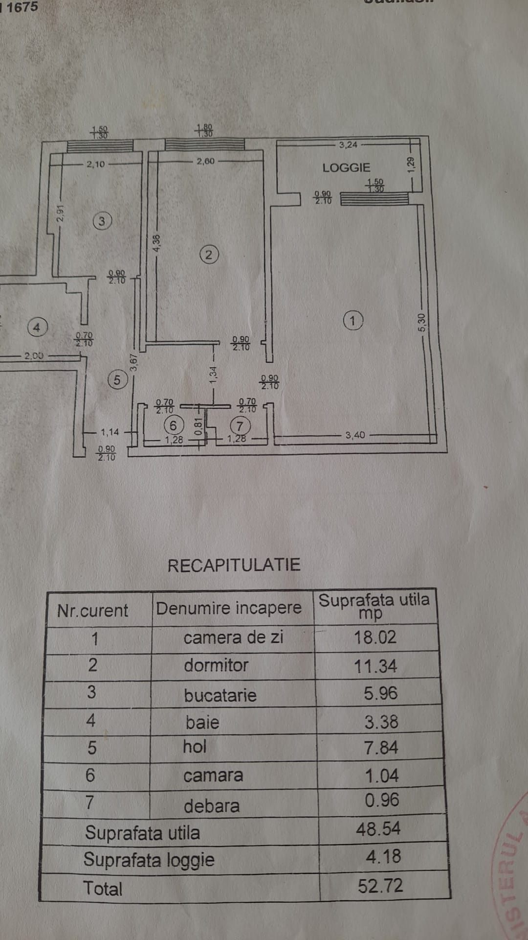 Apartament 2 camere, decomandat