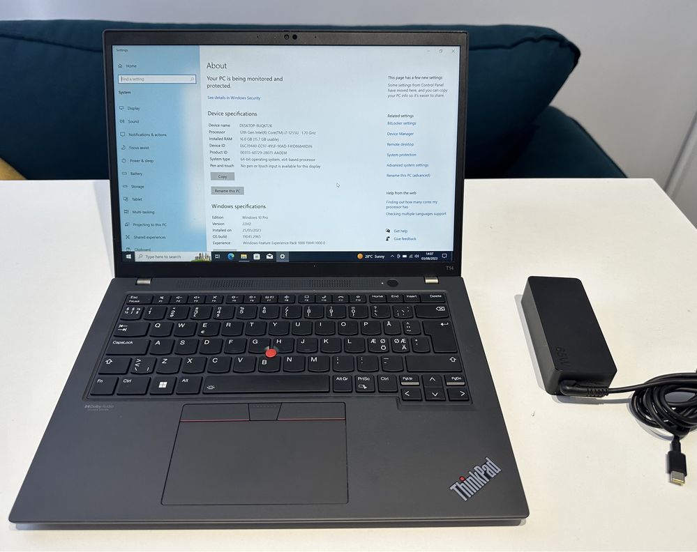 Lenovo T14 Gen 3 i7-1255U 16GB Ram SSD 512GB GARANȚIE