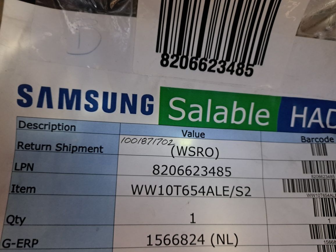 Нова инверторна смарт пералня Самсунг/Samsung 10,5 кг