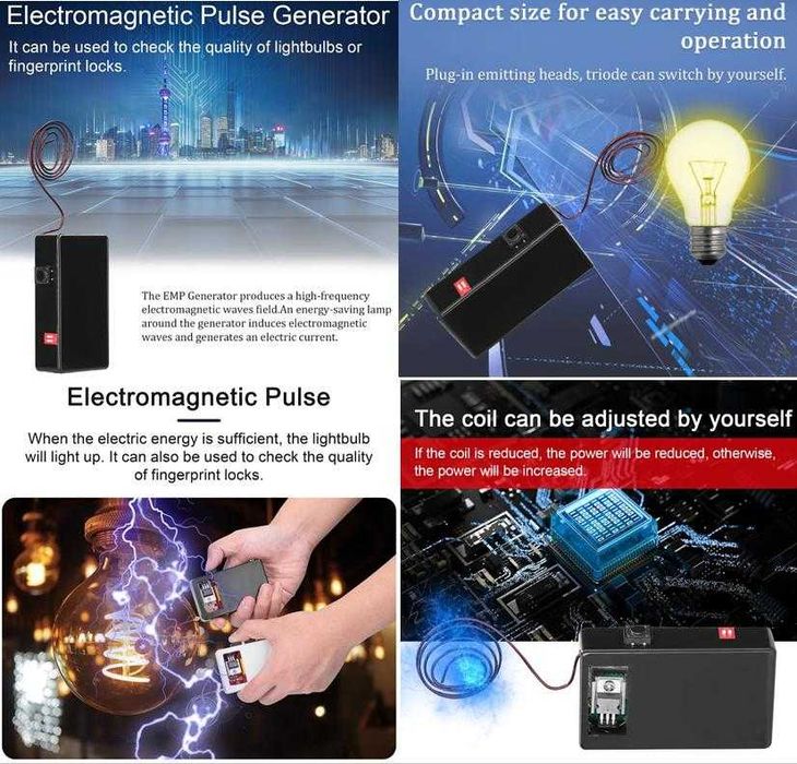 Генератор на Eлектромагнитни Импулси 150MHz EMP Jammer ЕМП Генерация