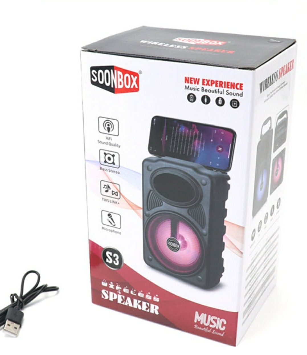 БЕПУЛ Доставка, Янги сифатли Bluetooth колонкалар Soonbox S3,  kalonka