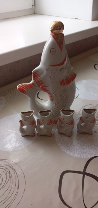 Набор для коньяка " Рыбки".