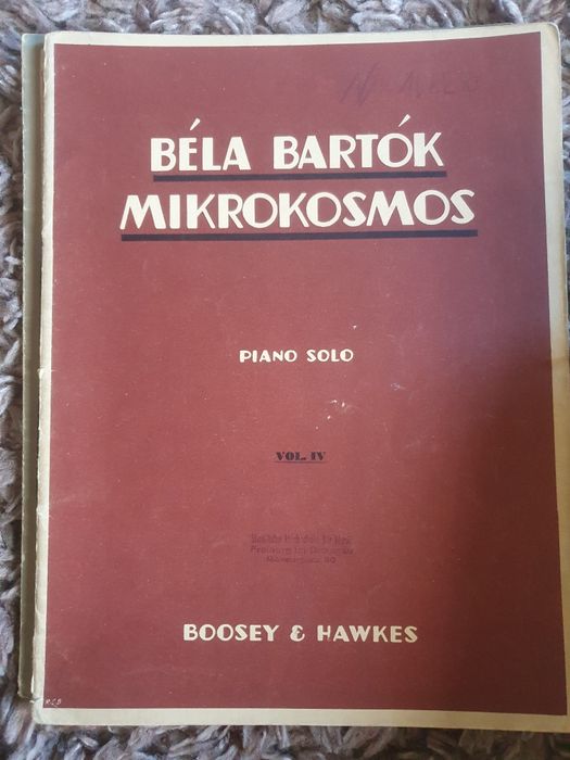 Bèla Bartòk Mikrokosmos Piano Solo partituri