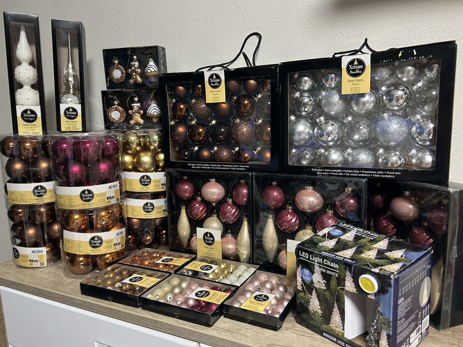 Стъклени коледни играчки, немско качество