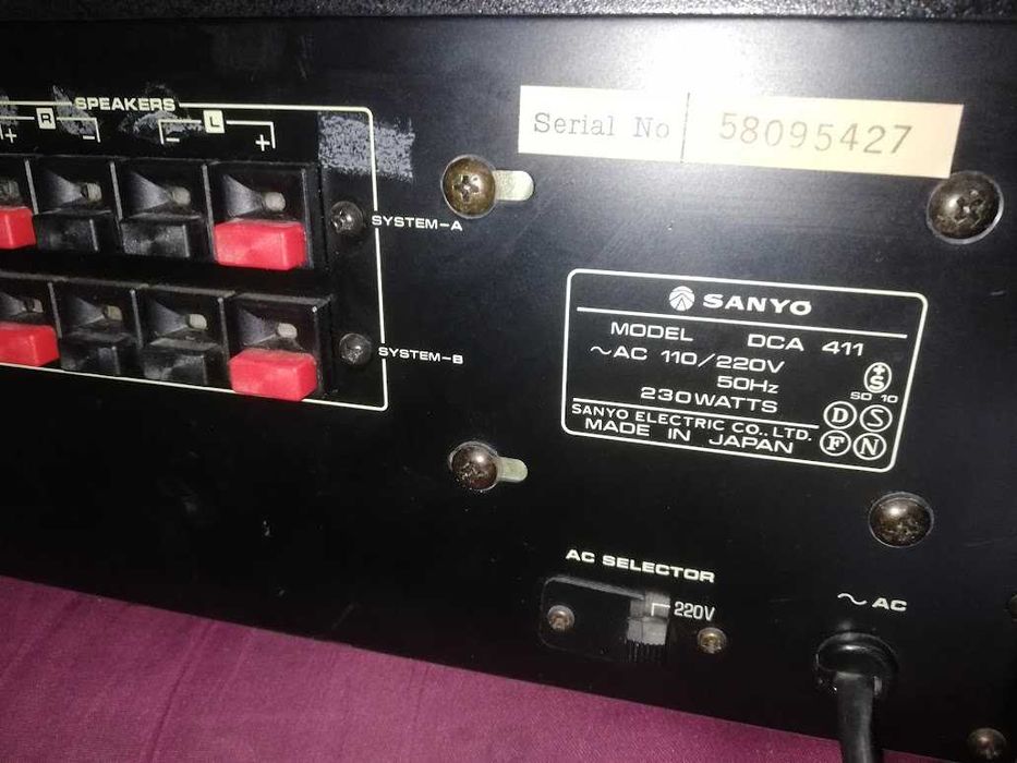 vand statie,amplificator,SANYO DCA411,made in japan