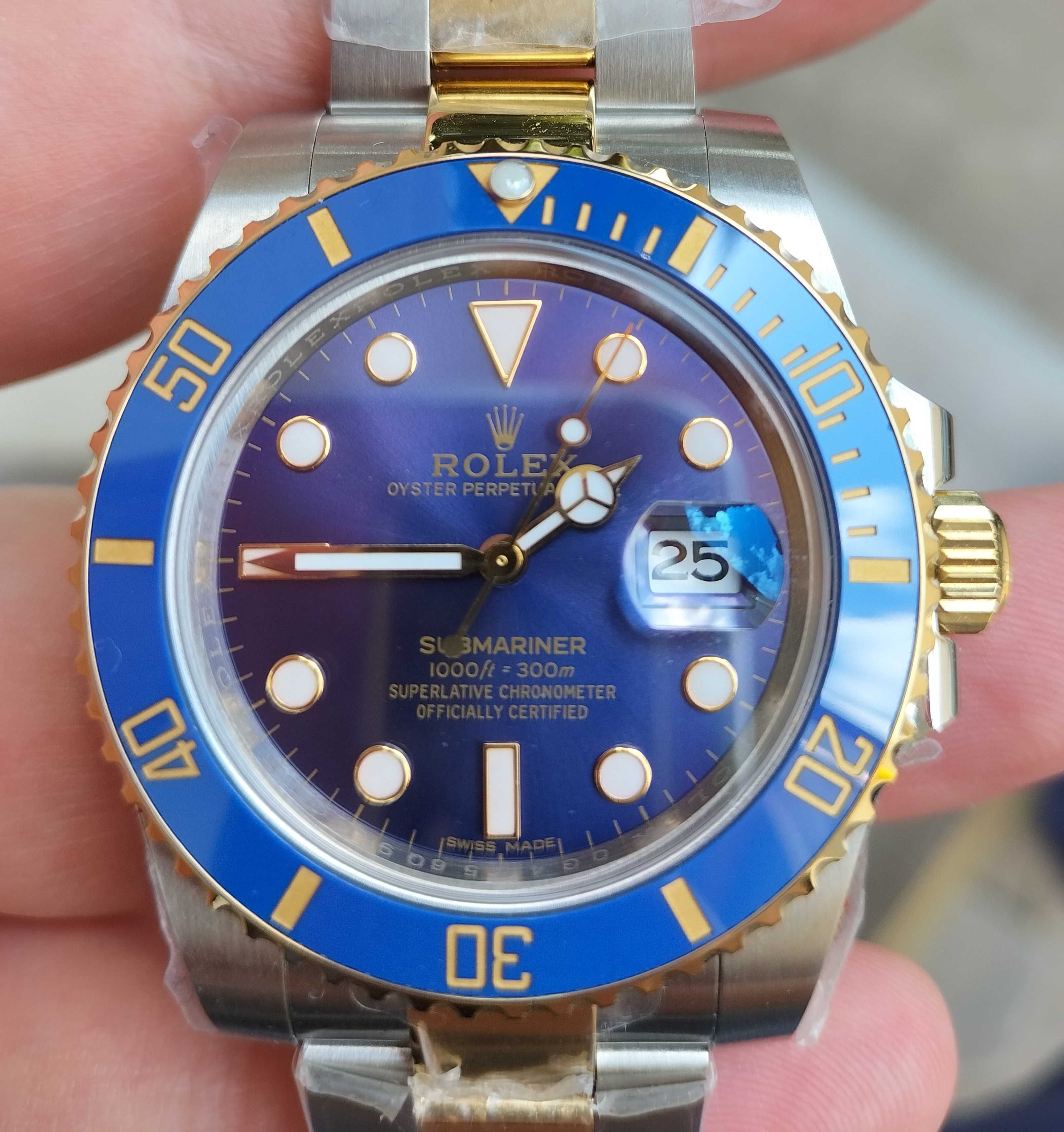 Rolex Submariner Bluesy 3135 904L Ceramic Safir 40 mm