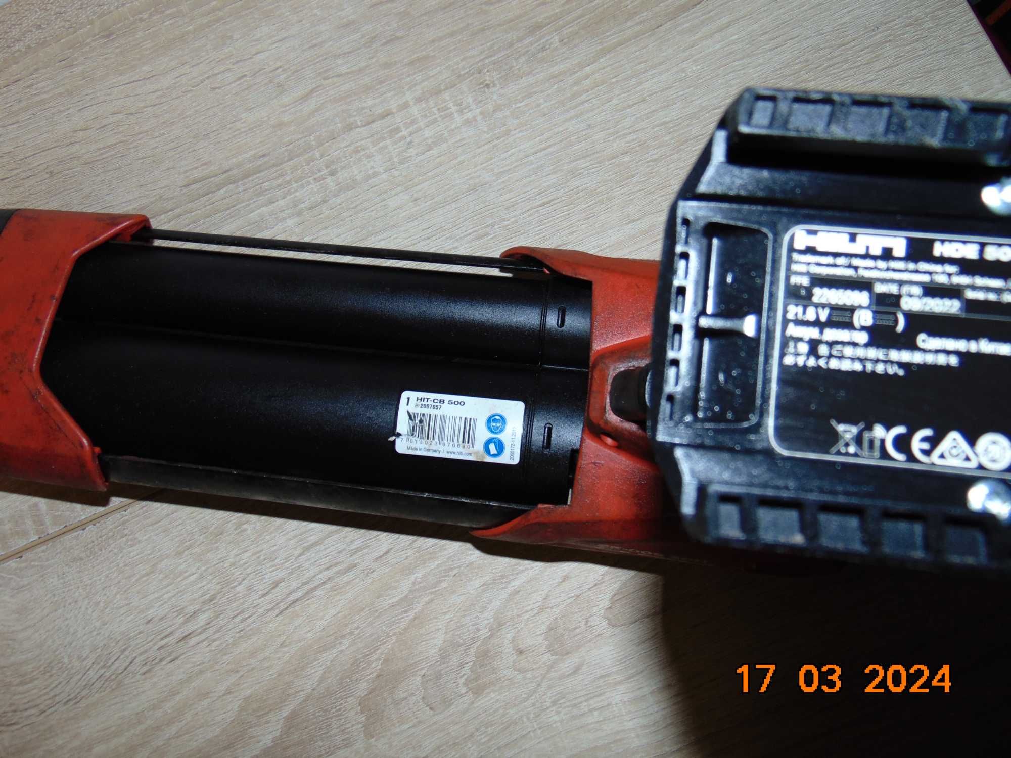 Hilti HDE 500-22 CORP pistol ancore chimice Nuron 2022