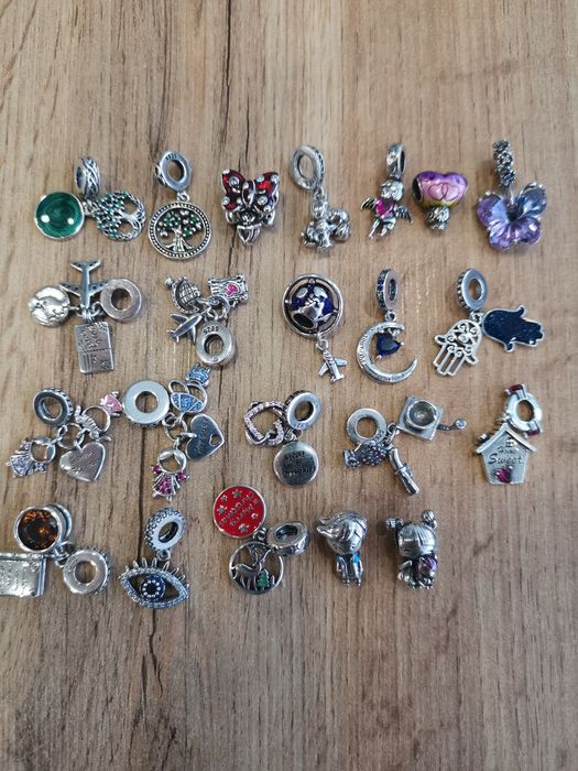 Сребърни талисмани висулки стопери клипс за гривни Пандора