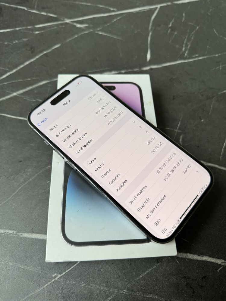 IPhone 14 Pro 256GB Purple 96% Батерия
