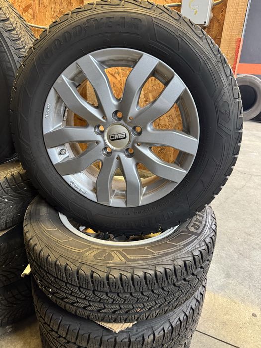 Super set Jante 5X112 + Anvelope Iarna 205/65 R16C Goodyear