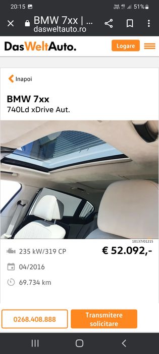 Bmw 740 d Long G12 Executive Lounge