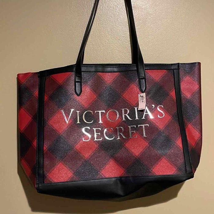 Victoria's Secret Canvas Plaid Tote
