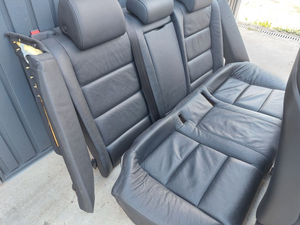 Set interior scaune + banchete piele neagra AUDI A6 C6 4F 2004-2011