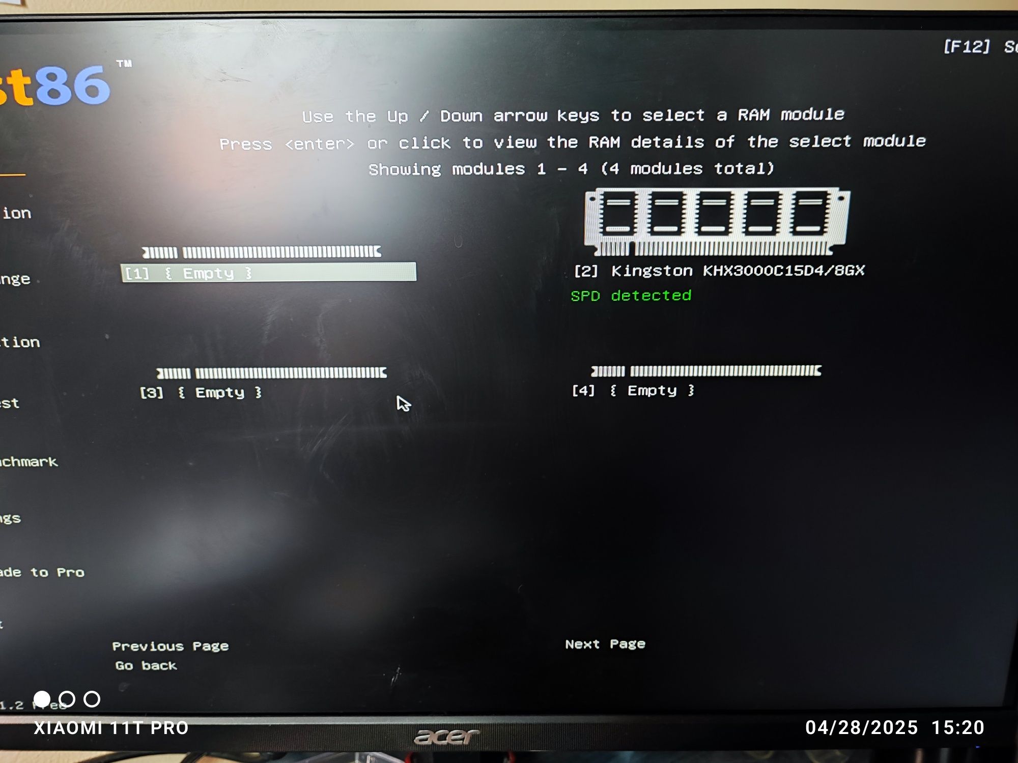 Memorie RAM 8 GB DDR4
