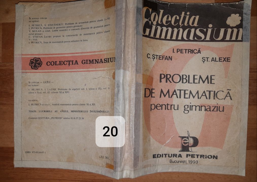 evaluarea națională matematică română  2021  colectia gimnazium Petric