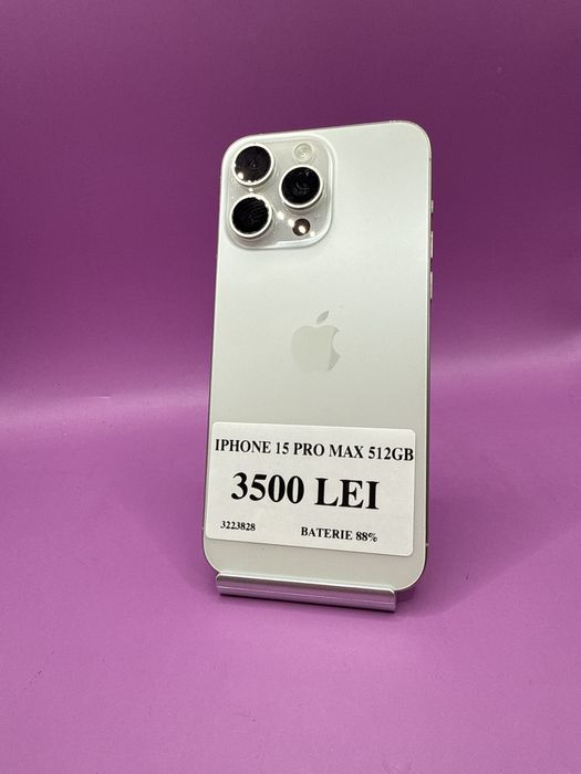 Iphone 15 Pro Max 512gb baterie 88•Matei Amanet Crangasi•32238
