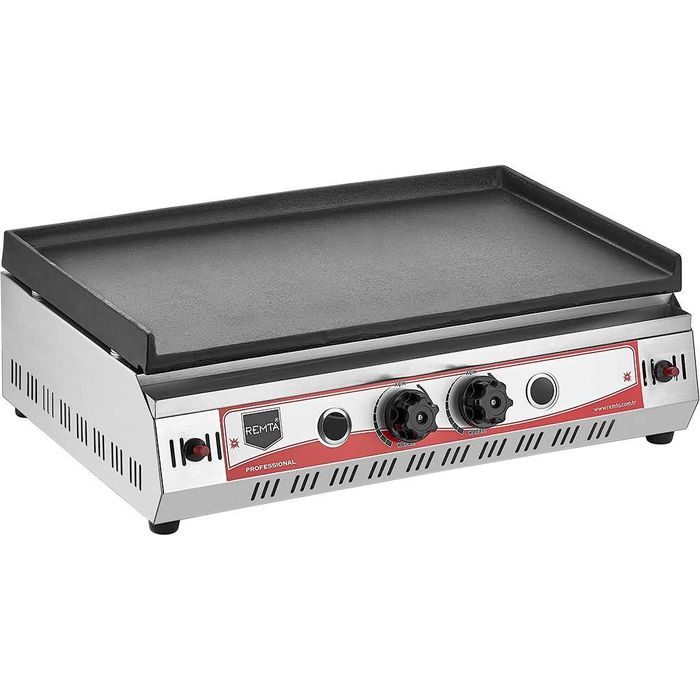 Професионална Газова скара чугунена плоча Гладка 70см+Газова защита CE