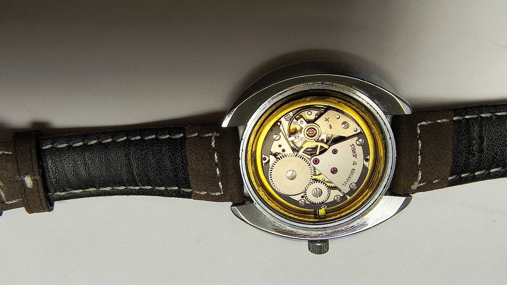 Ceas mecanic vintage cult hipster, anii ’70, Chromachron“ Colour Time”