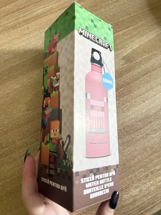 Sticla apa Minecraft Carrefour Pig