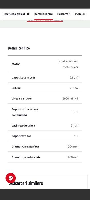 Masina tuns iarba Einhell pt piese