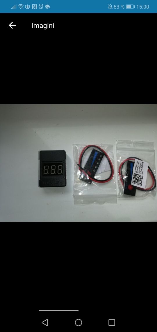 Buzzer Voltmetru Tester Acumulatori 1-8S Lipo/Li-ion//Li-Fe cu alarma