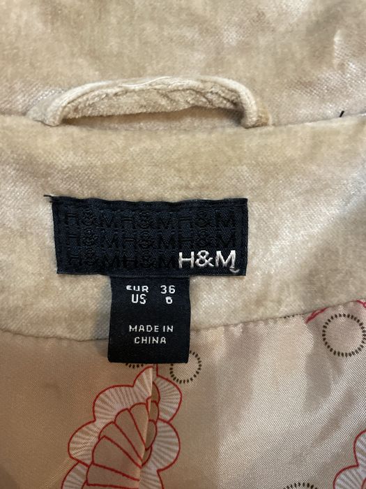 sacou catifea bej H&M