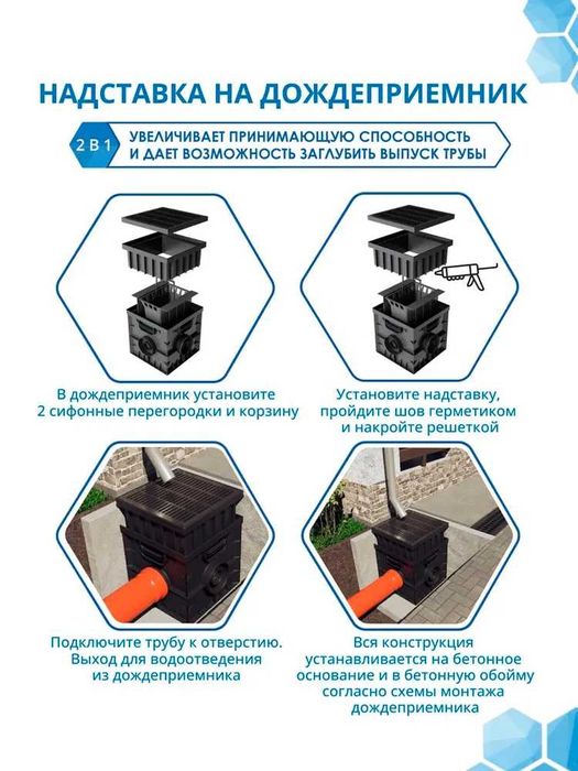 Трап дарожный. Ливнйовка 30х30х30 см. Томдан ва тарновдан чугун кришка