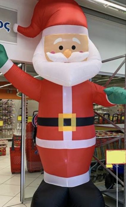 Коледна надуваема фигура Дядо коледа с осветление -5 LED лампички 3,6м