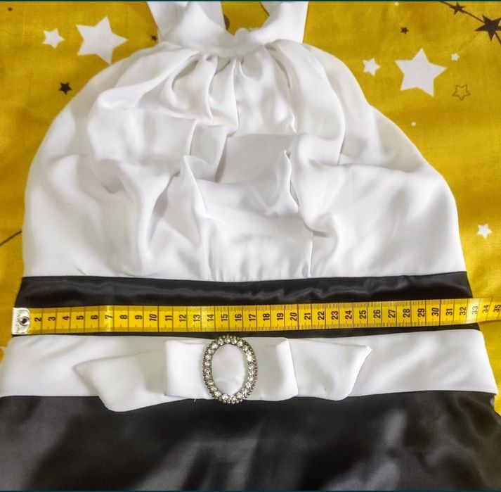 Rochie alb cu negru marime S