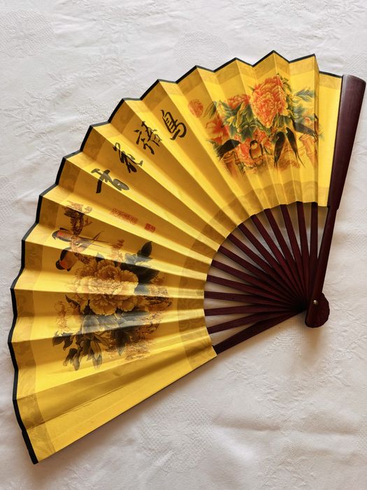 Веер бамбук шелк