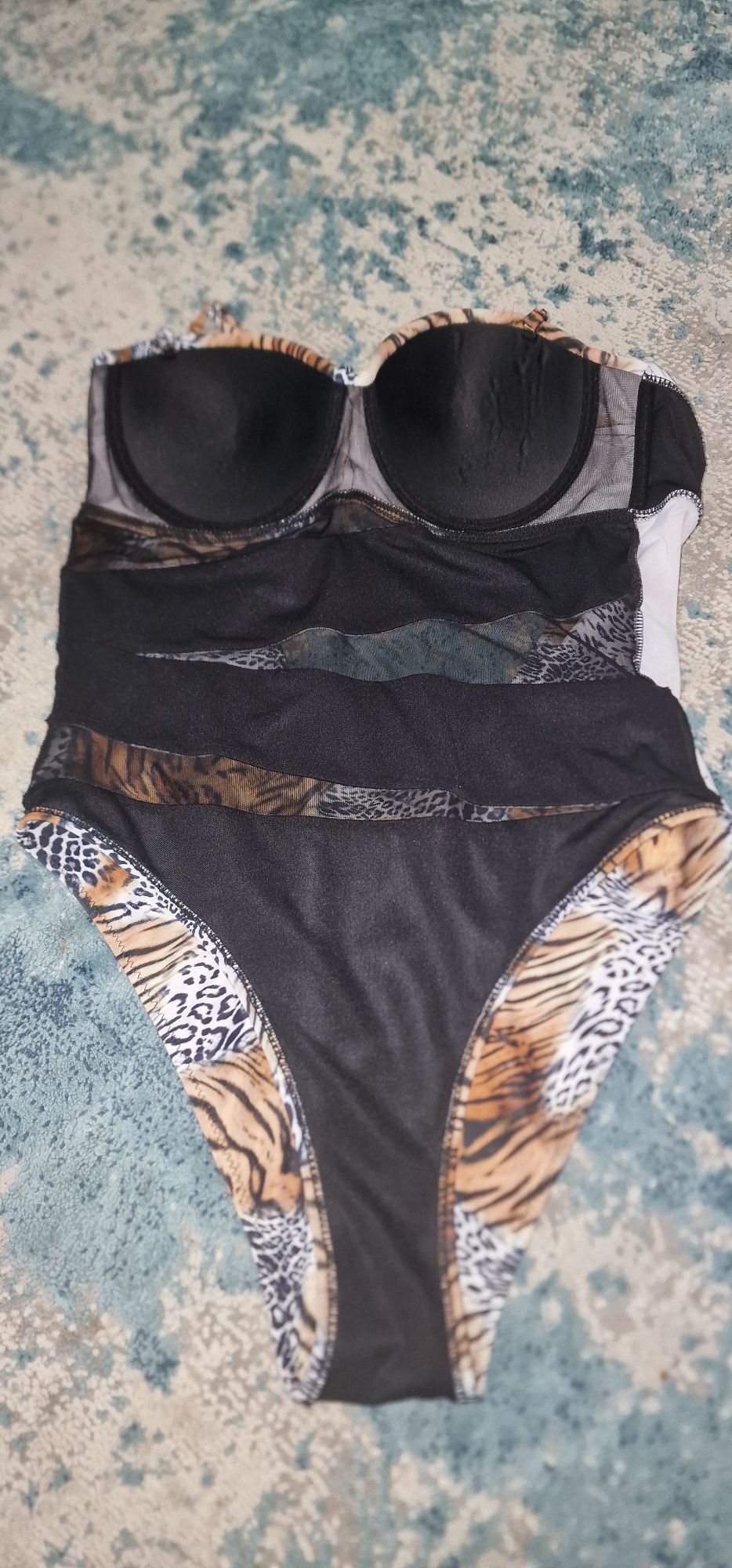 Costum de baie modelator animal print