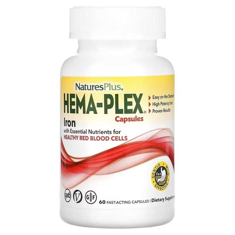 NaturesPlus, Hema-Plex, Все типы (таблетка, Капсула, Пластинка.)