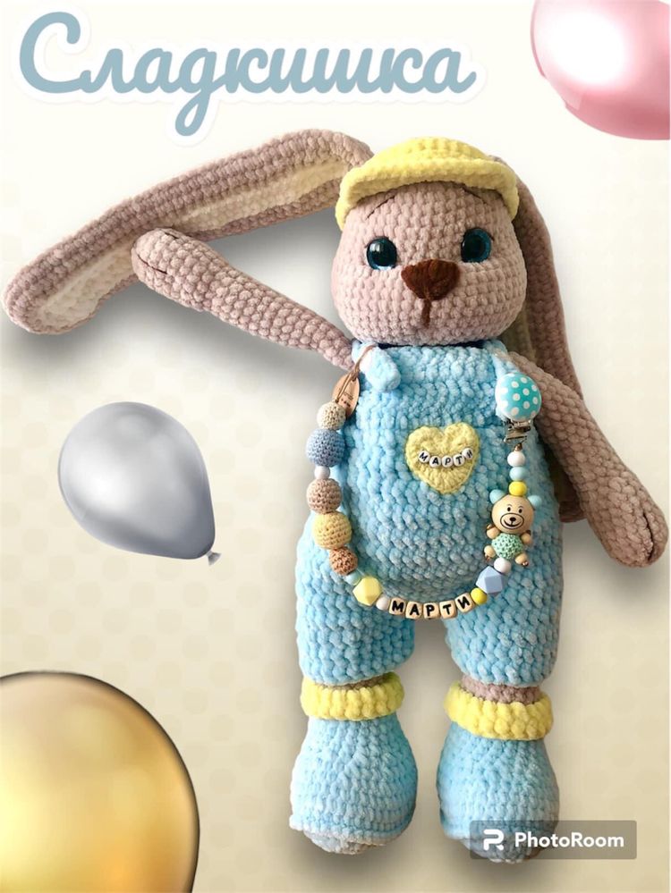 Плетени играчки големи зайци