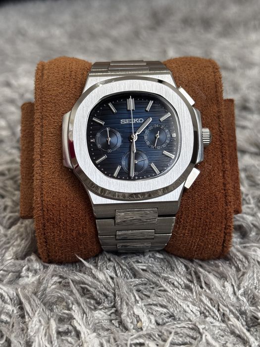 Seiko mod Nautilus Chronograph