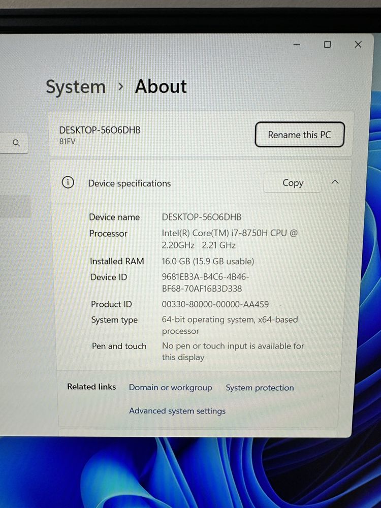 Lenovo Legion Y530-15 Inch I7 16Gb Ram 2x SSD Nvidia 1050 Ti
