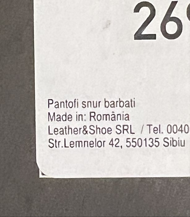 Pantofi din piele Marimea 45
