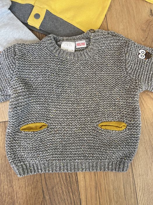 Пуловер Zara,блуза,суйтчър,плътни анцузи за 6-9 м